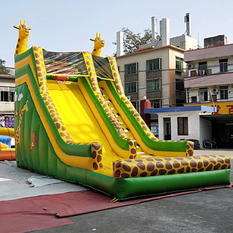100% PVC Commercial Inflatable Land Slide Inflatable Castle High Quality Bouncy Slide  Climbing Wall  With a Blower for Free