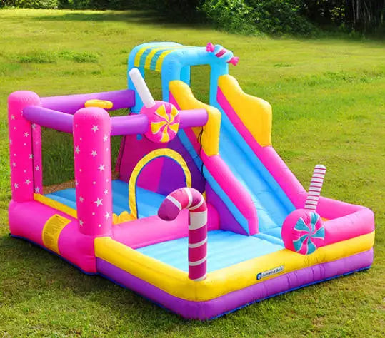 Home Inflatable Castle Rock Climbing Family Kids Play Center Bouncy Castle Trampoline Outdoor Market Stall Trampoline with Slide