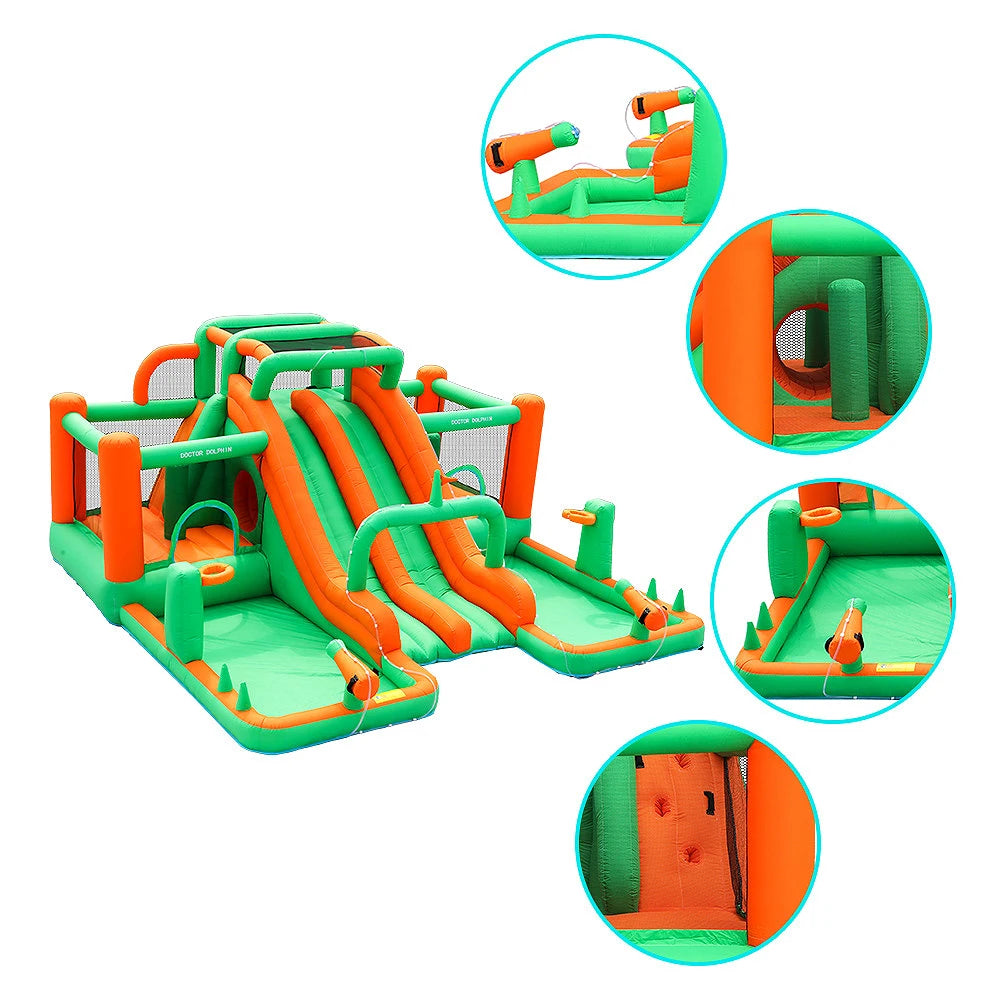 Inflatable Castle Large Outdoor Castle Children's Inflatable Trampoline Slide Castle Thick Material Water Park Inflatable Castle