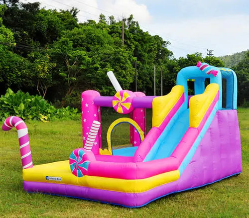 Home Inflatable Castle Rock Climbing Family Kids Play Center Bouncy Castle Trampoline Outdoor Market Stall Trampoline with Slide