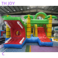 by ship to door, Jungle Crocodile inflatable Bouncy Castle,5x5m commercial inflatable jumper house with slide Kids Trampoline