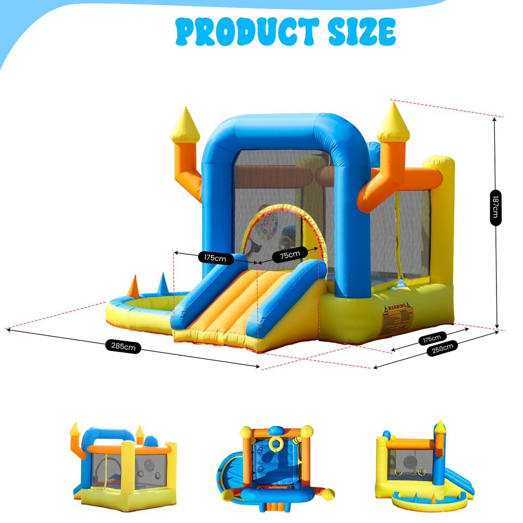 New Oxford cloth Kids Inflatable Bounce House w/ Slide Jumping Area Ball Pit Pools Castle