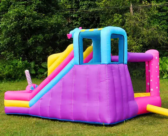Home Inflatable Castle Rock Climbing Family Kids Play Center Bouncy Castle Trampoline Outdoor Market Stall Trampoline with Slide