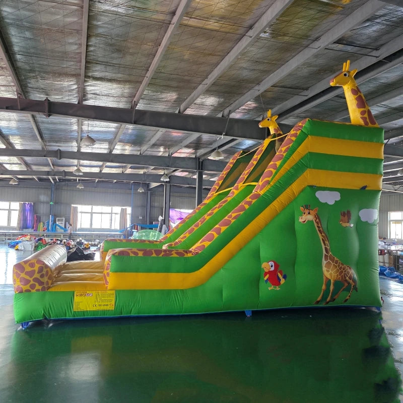 100% PVC Commercial Inflatable Land Slide Inflatable Castle High Quality Bouncy Slide  Climbing Wall  With a Blower for Free