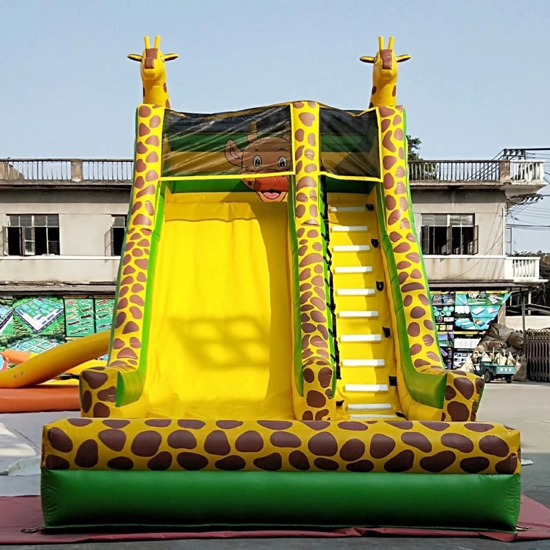 100% PVC Commercial Inflatable Land Slide Inflatable Castle High Quality Bouncy Slide  Climbing Wall  With a Blower for Free